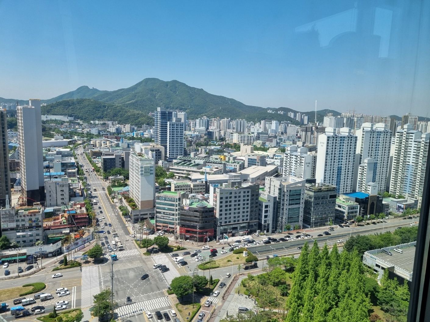 G스퀘어 19층 창밖 풍경
